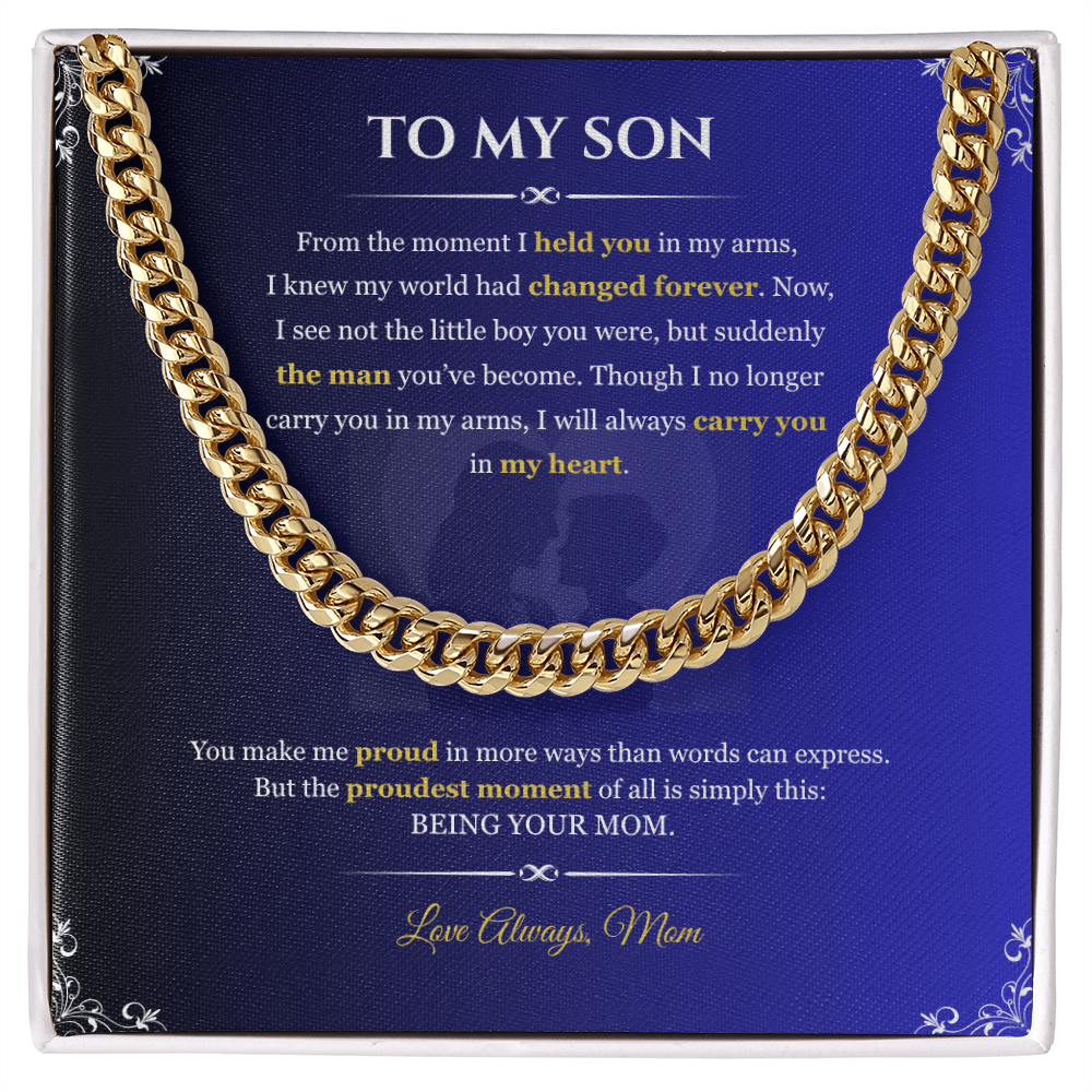 To My Son "From the Moment"#2 | Cuban Link Chain
