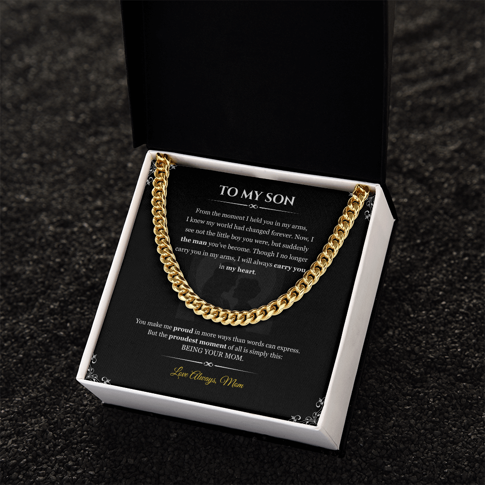 To My Son "From the moment"| Cuban Link Chain