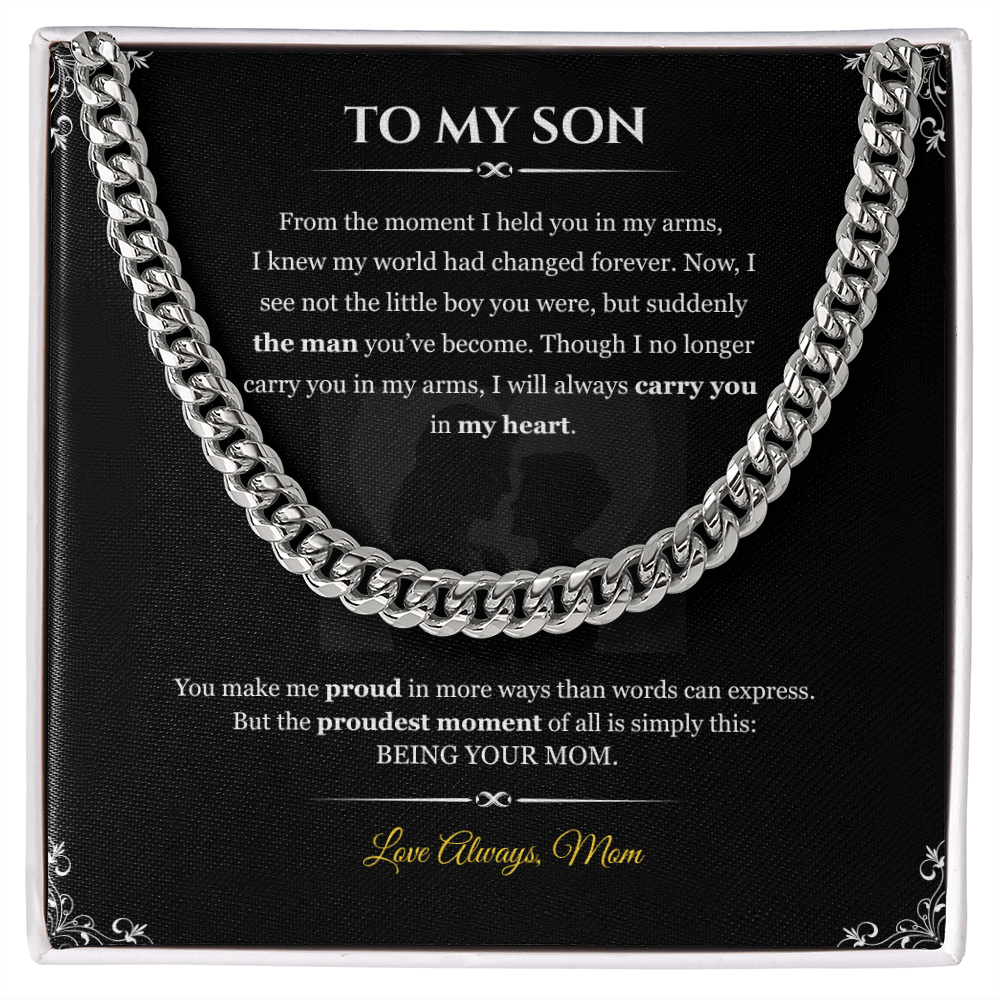 To My Son "From the moment"| Cuban Link Chain