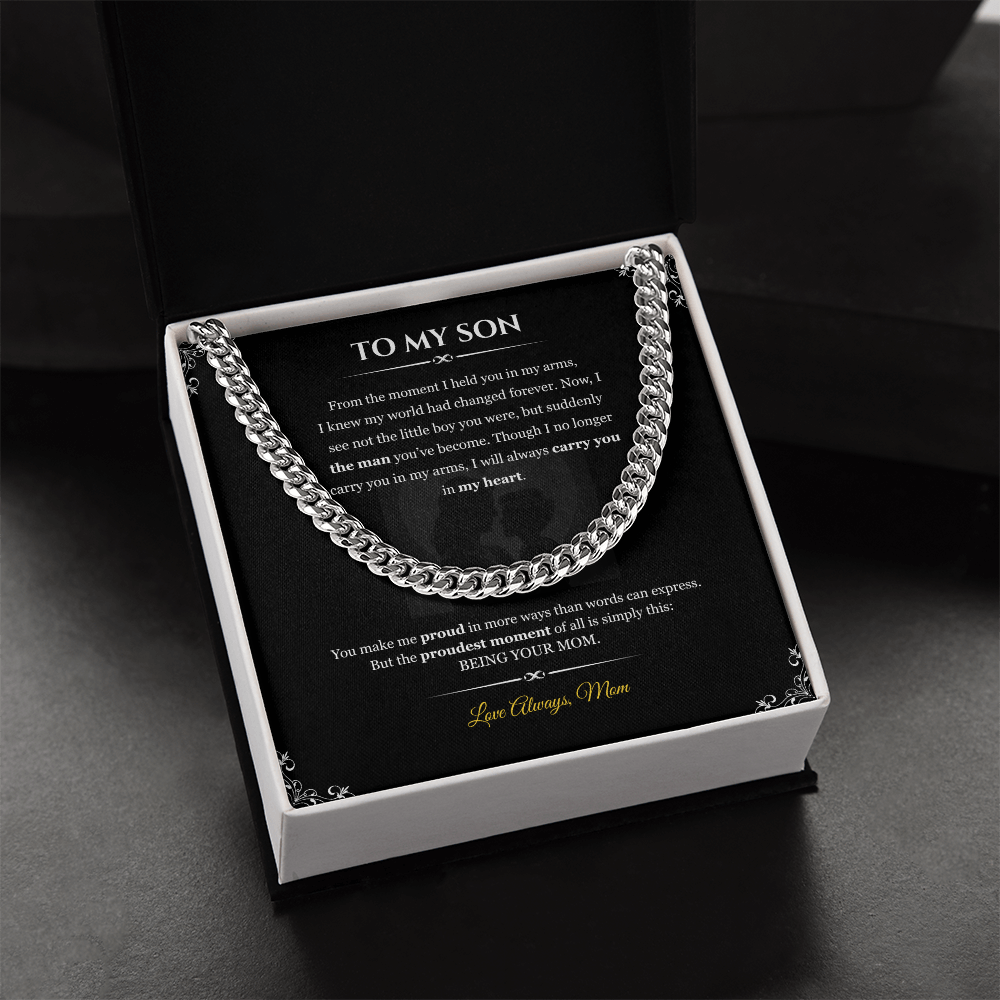 To My Son "From the moment"| Cuban Link Chain