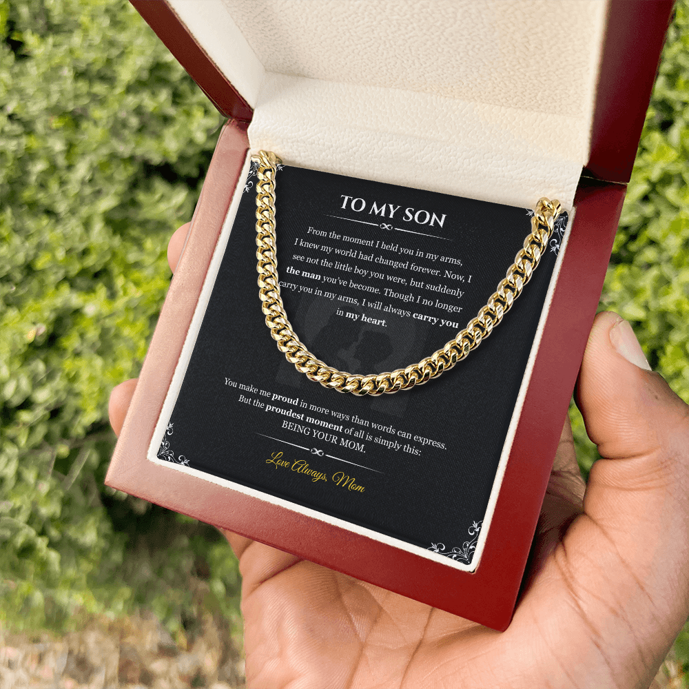 To My Son "From the moment"| Cuban Link Chain