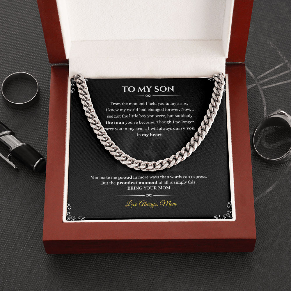 To My Son "From the moment"| Cuban Link Chain