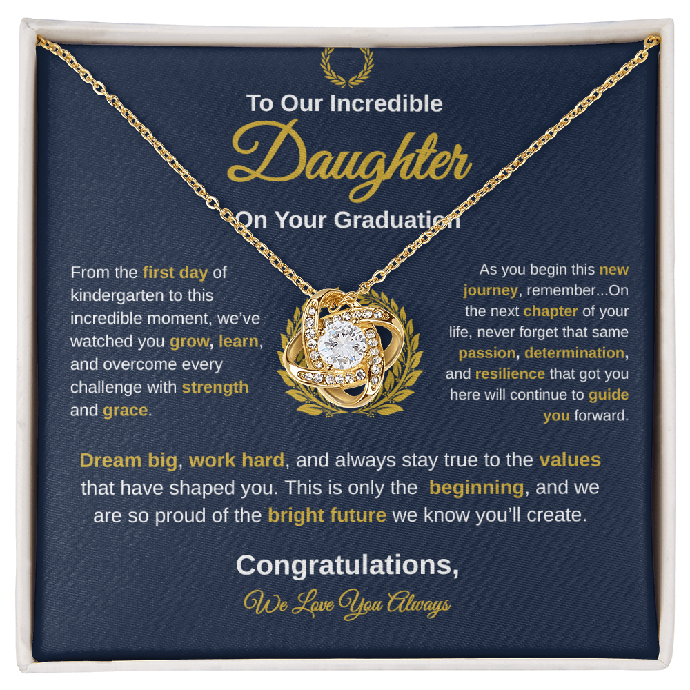 To Our Incredible Daughter | Love Knot Necklace