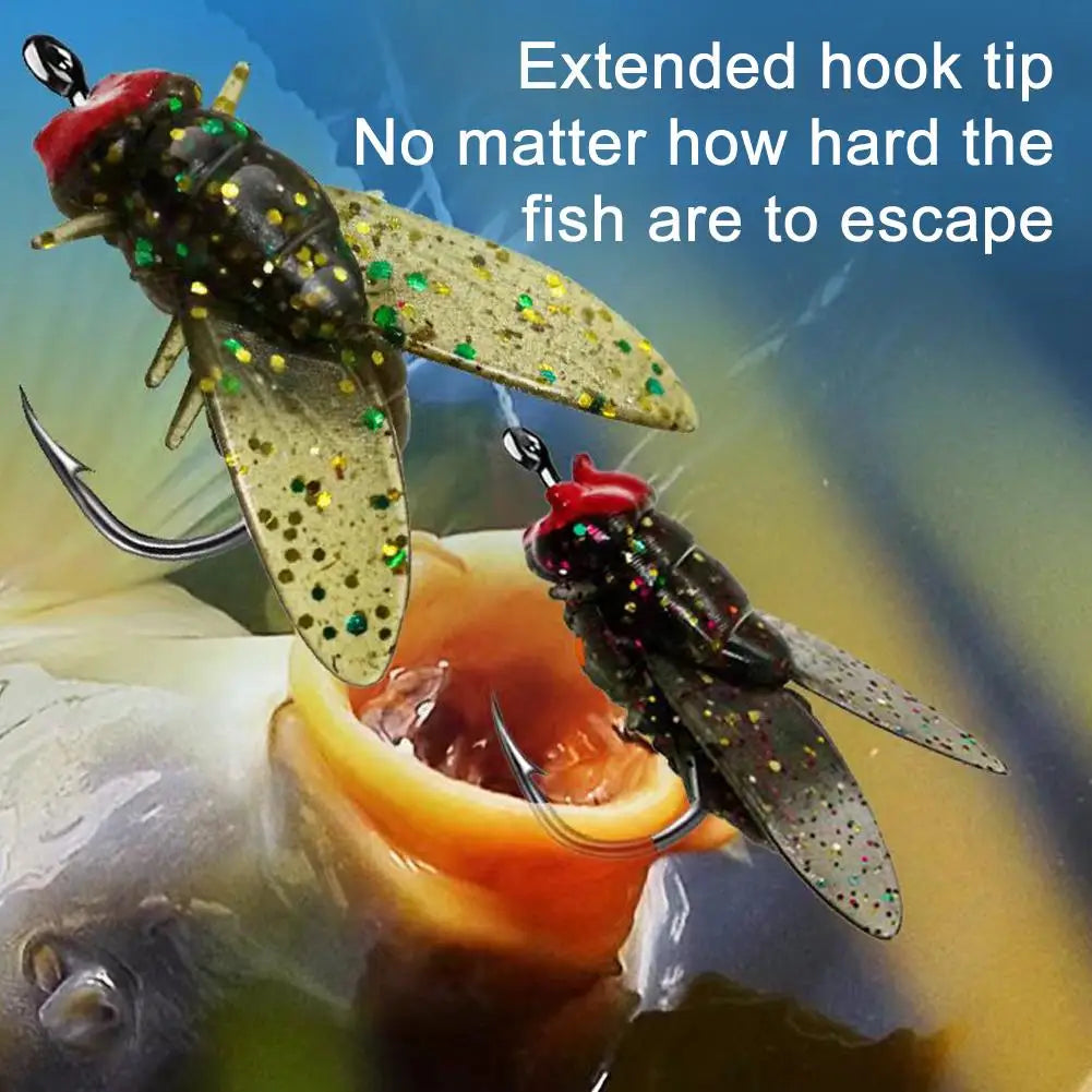 Fly Fishing Bait Hooks – 20PCS Soft Bionic Lures with Fish Attractant