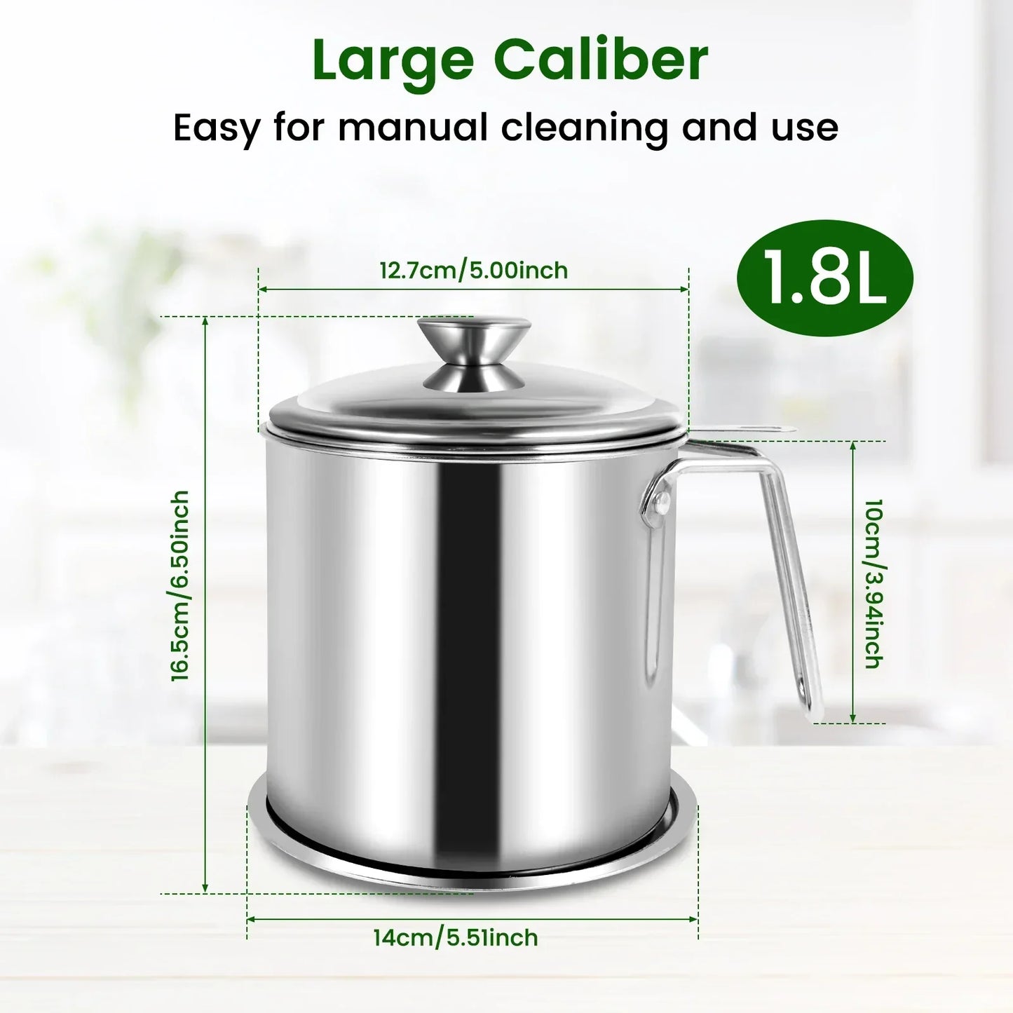 Oil Filter Fry Basket & Storage Pot