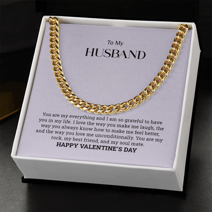 To My Husband  |Cuban Link Chain
