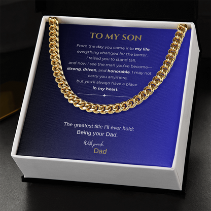 To My Son "From the day"| Cuban Link Chain