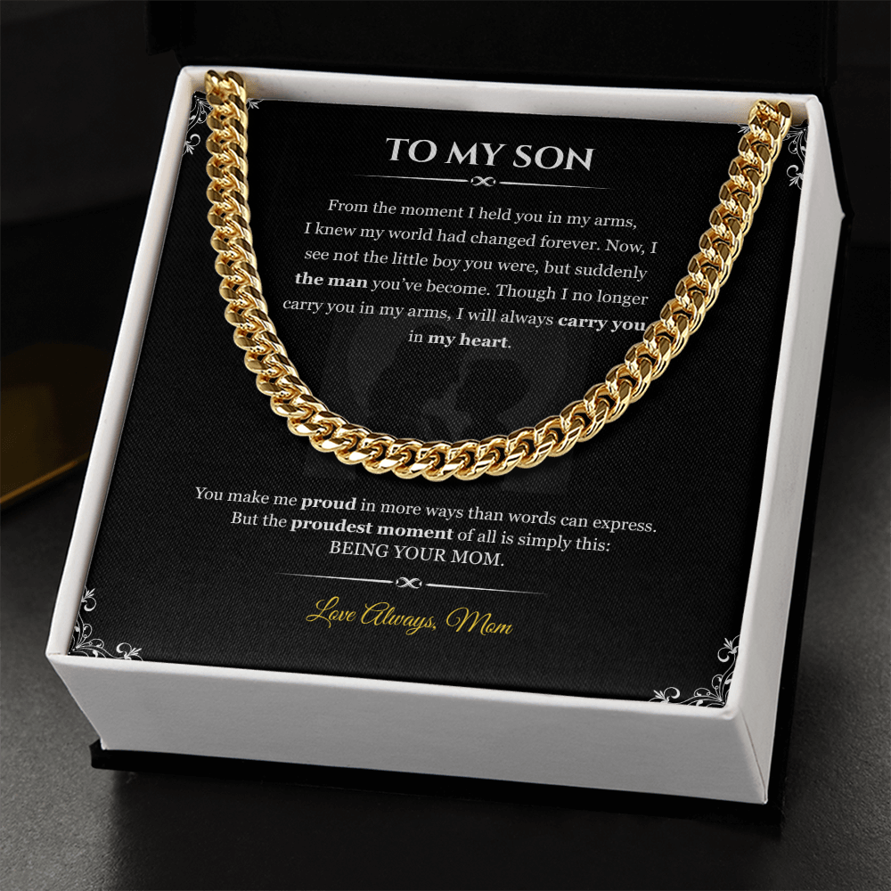 To My Son "From the moment"| Cuban Link Chain
