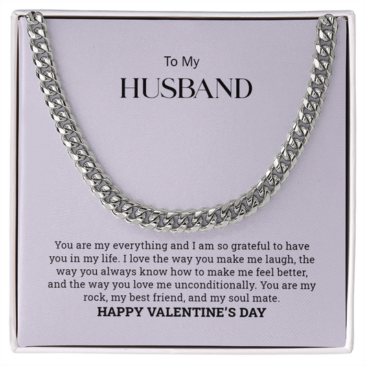 To My Husband  |Cuban Link Chain