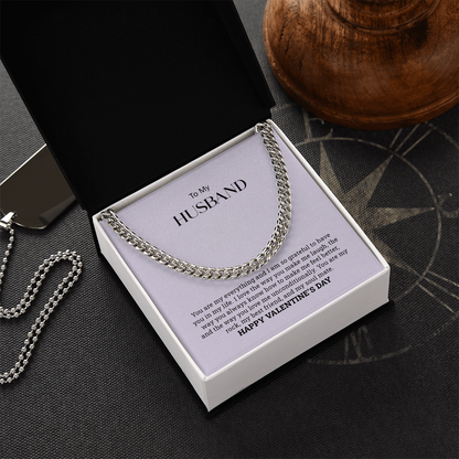 To My Husband  |Cuban Link Chain