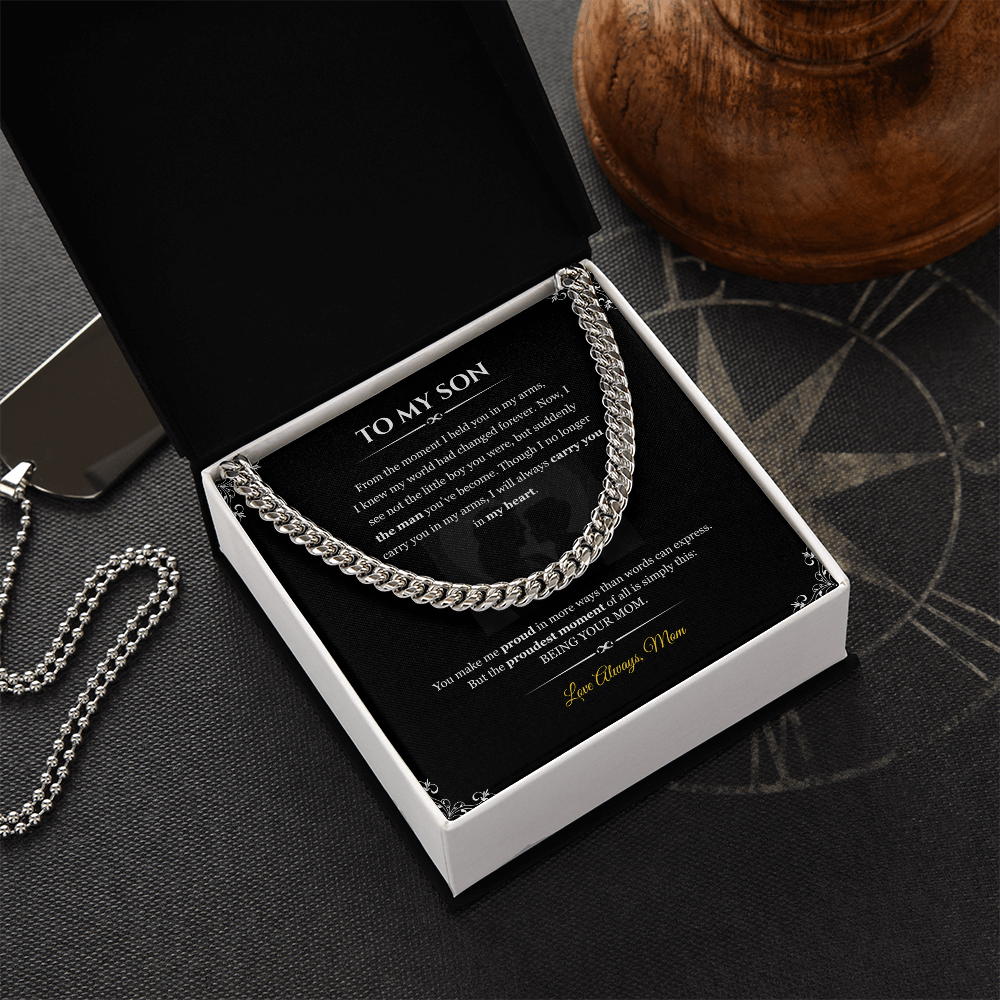 To My Son "From the moment"| Cuban Link Chain