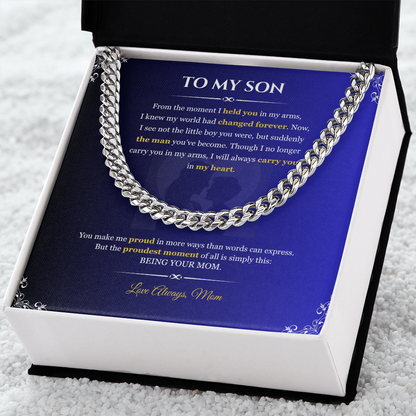 To My Son "From the Moment"#2 | Cuban Link Chain