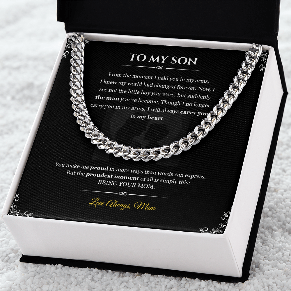 To My Son "From the moment"| Cuban Link Chain