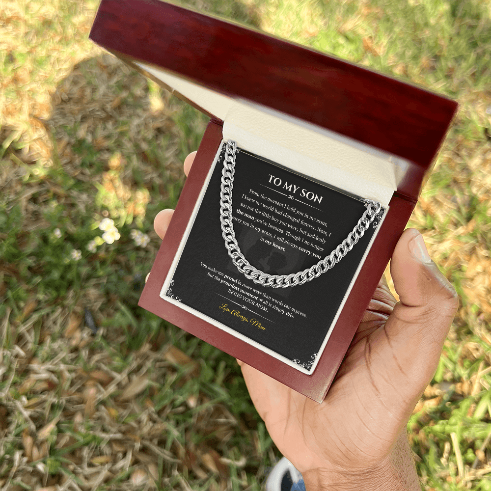 To My Son "From the moment"| Cuban Link Chain