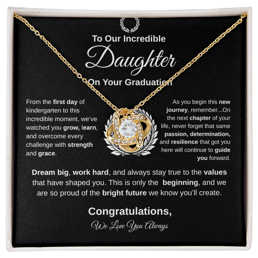 To Our Incredible Daughter | Love Knot Necklace