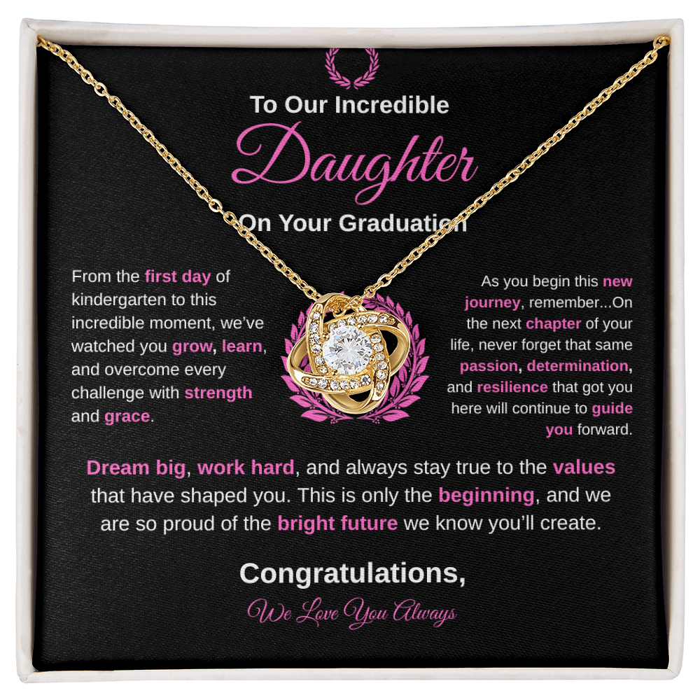 To Our Incredible Daughter | Love Knot Necklace