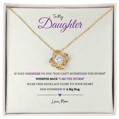 To My Daughter "IF FATE" Love Mom | Love Knot Necklace