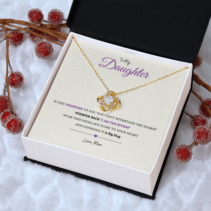 To My Daughter "IF FATE" Love Mom | Love Knot Necklace