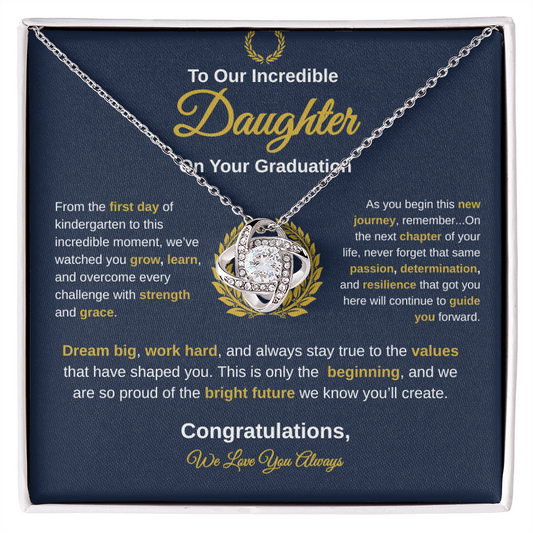 To Our Incredible Daughter | Love Knot Necklace