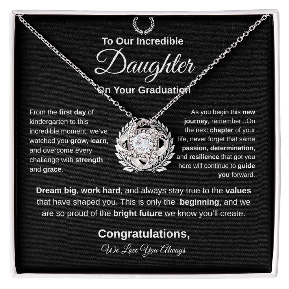 To Our Incredible Daughter | Love Knot Necklace