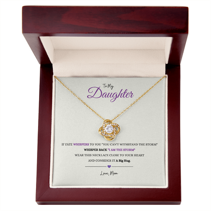 To My Daughter "IF FATE" Love Mom | Love Knot Necklace