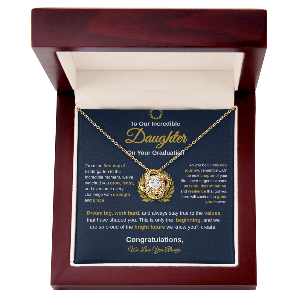 To Our Incredible Daughter | Love Knot Necklace