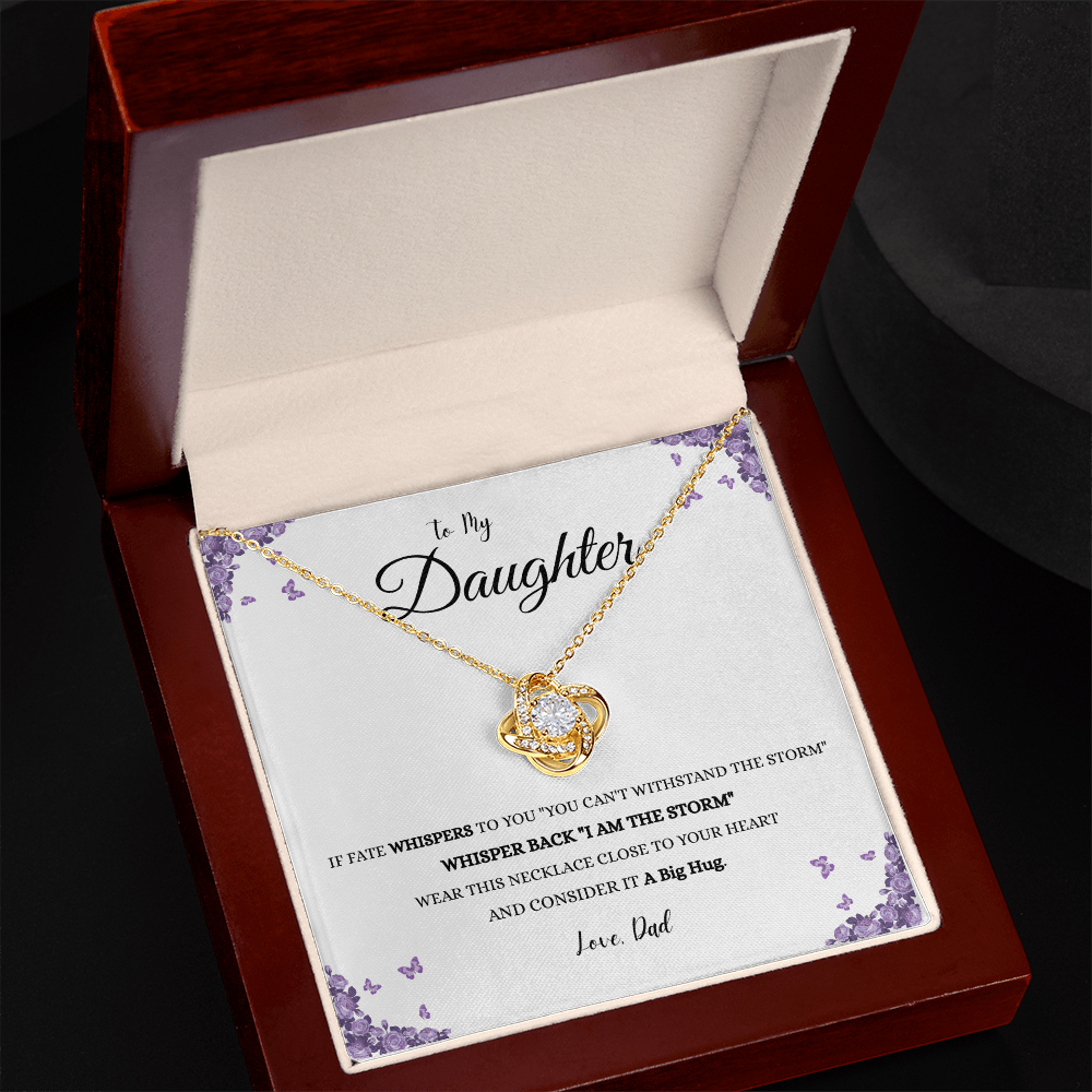 To My Daughter "IF FATE"#2 Love Dad | Love Knot Necklace