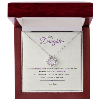 To My Daughter "IF FATE" Love Mom | Love Knot Necklace