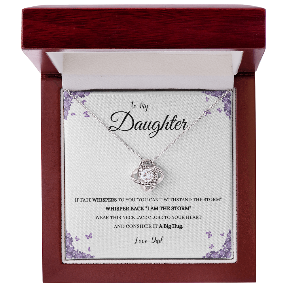 To My Daughter "IF FATE"#2 Love Dad | Love Knot Necklace