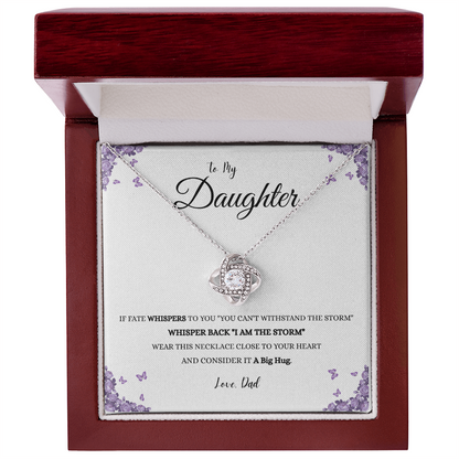 To My Daughter "IF FATE"#2 Love Dad | Love Knot Necklace