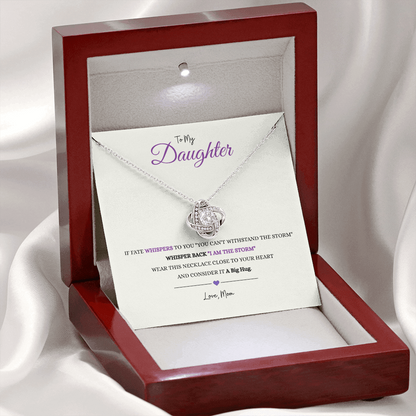 To My Daughter "IF FATE" Love Mom | Love Knot Necklace